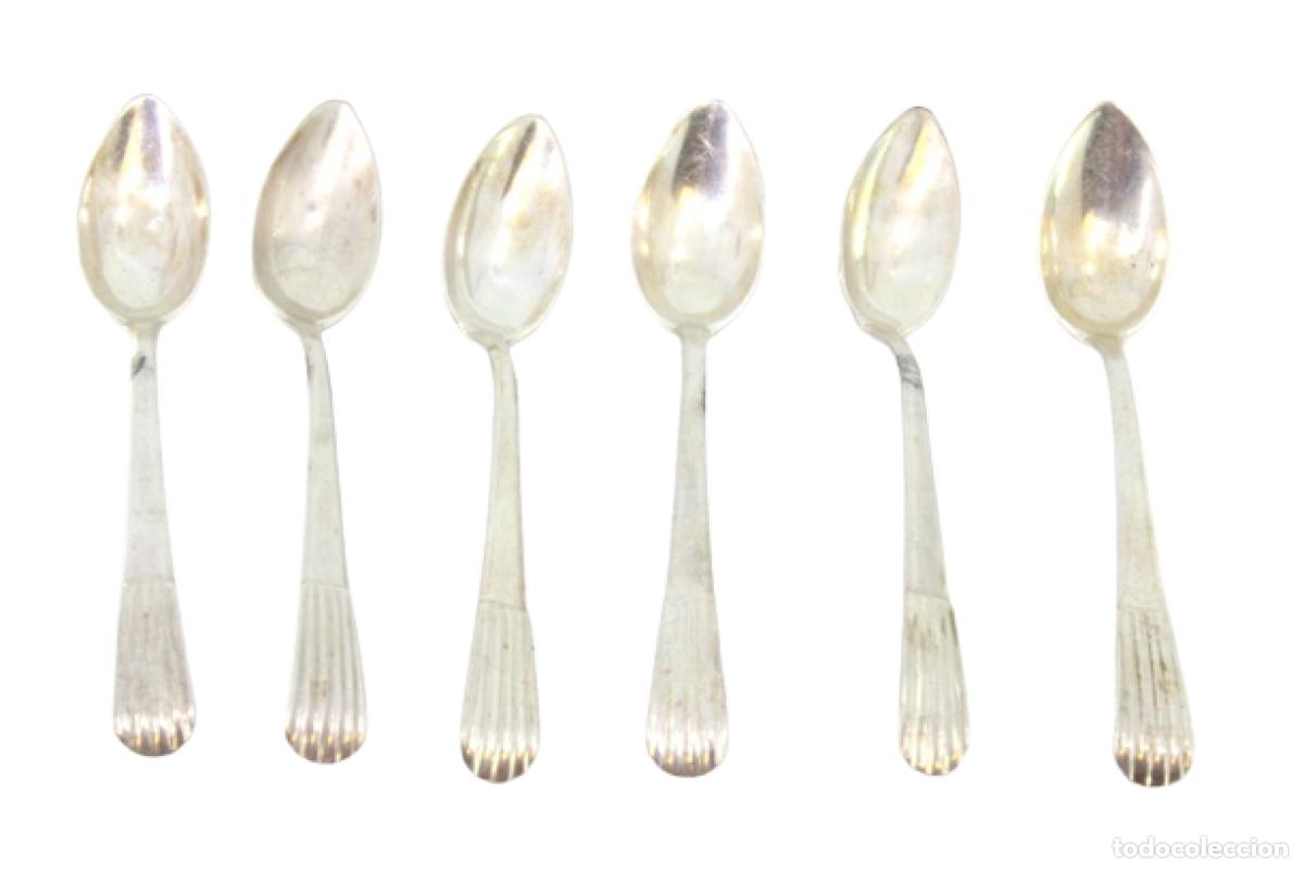 Antig&uuml;edades: Juego de 6 cucharillas de plata - Foto 1