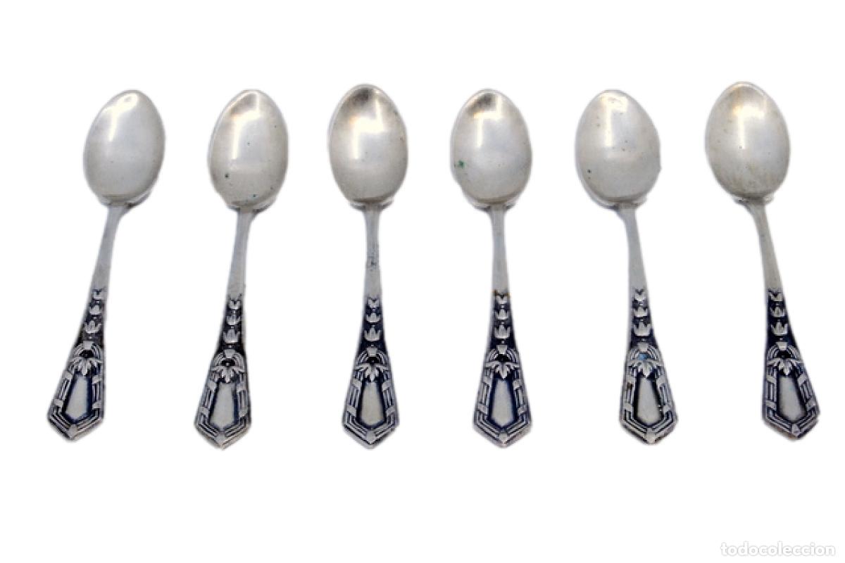Antig&uuml;edades: Juego de 6 cucharillas de plata - Foto 1