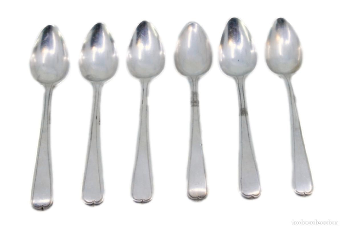 Antig&uuml;edades: Juego de 6 cucharillas de plata - Foto 1