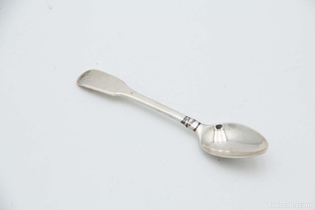 Antig&uuml;edades: Juego de 6 cucharas de postre de plata - Foto 2