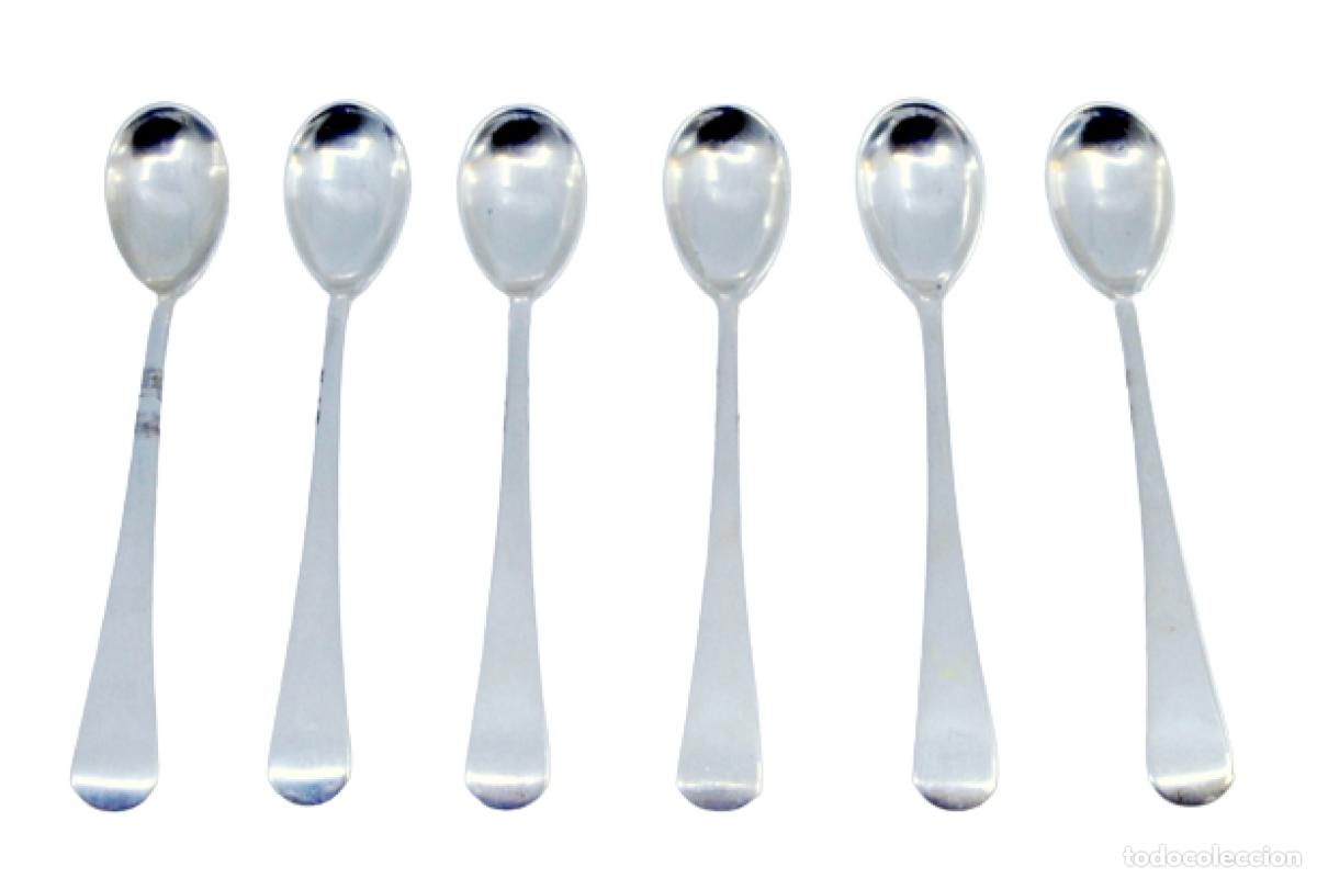 Antiques: Juego de 6 cucharillas de caf&eacute; de plata