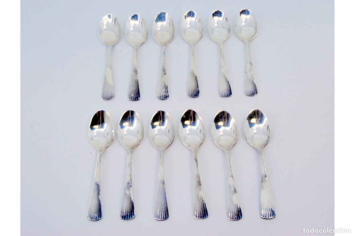 Antig&uuml;edades: Juego de 6 cucharillas de plata - Foto 2