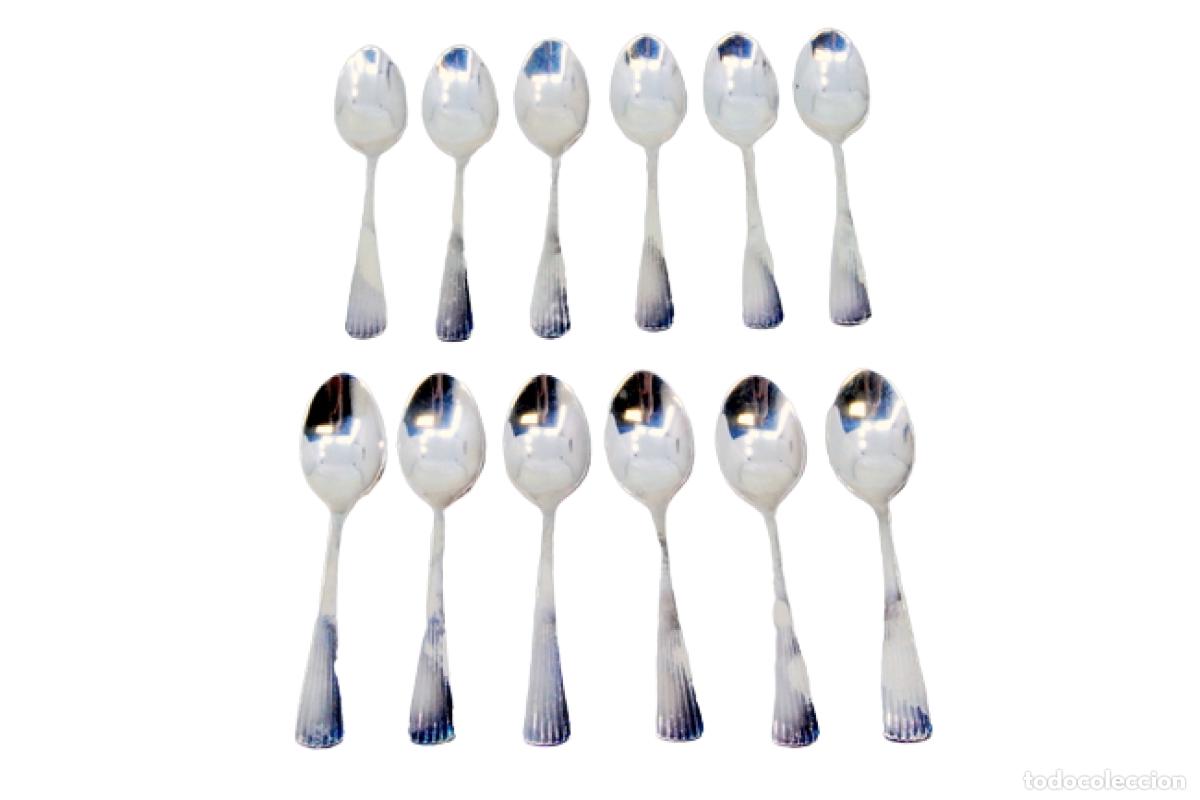 Antiques: Juego de 6 cucharillas de plata
