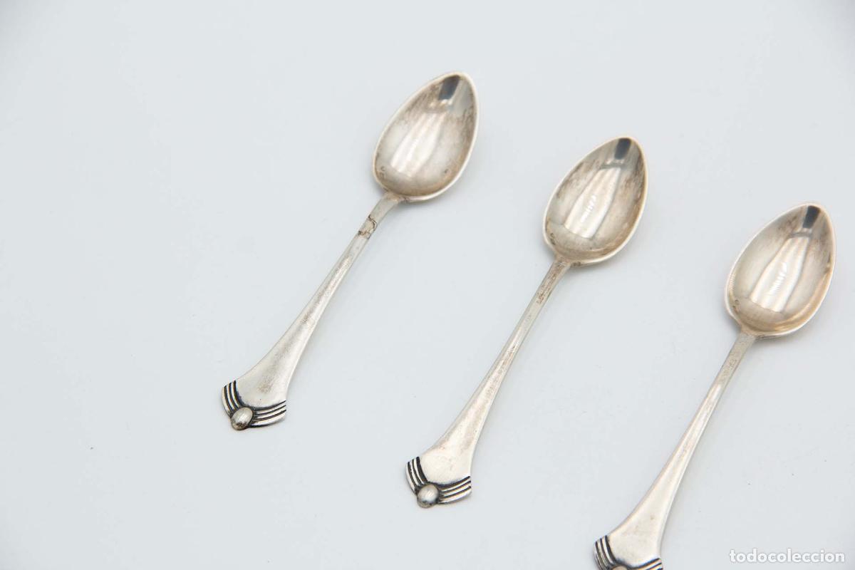 Antig&uuml;edades: Juego de 6 cucharillas de plata - Foto 2