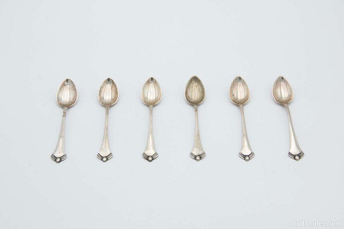 Antig&uuml;edades: Juego de 6 cucharillas de plata - Foto 1