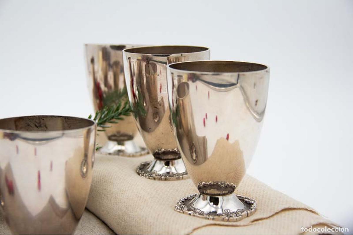 Antig&uuml;edades: Juego de 6 vasos de platas - Foto 2