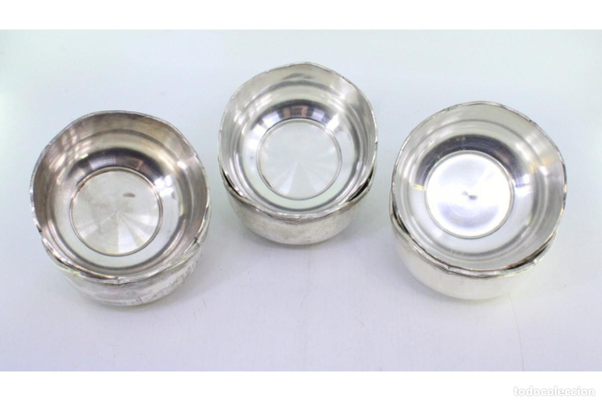 Antig&uuml;edades: Juego de 6 vasos de lavabo de platas. - Foto 3