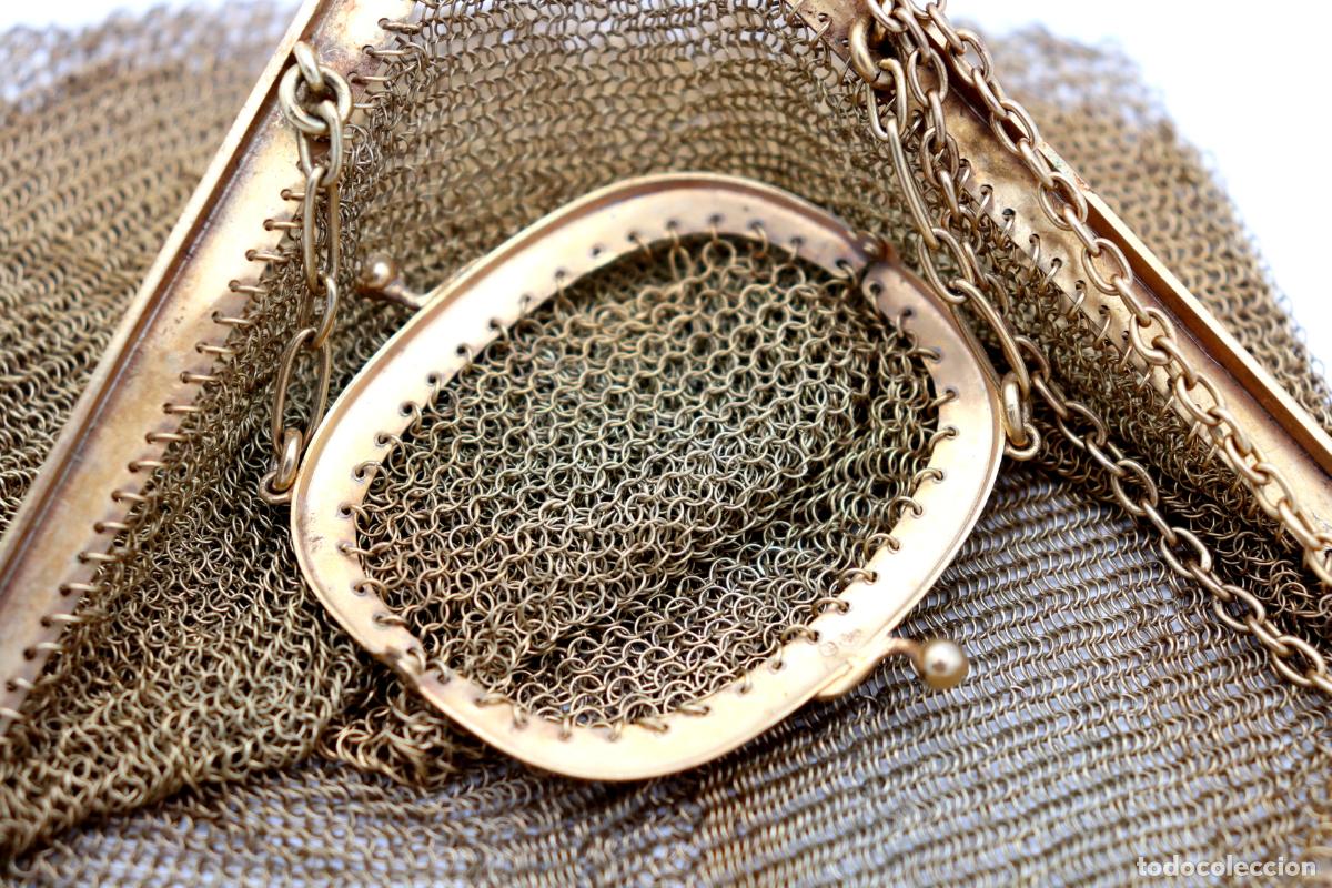 Antig&uuml;edades: Bolsa de plata ba&ntilde;ada en oro - Foto 2