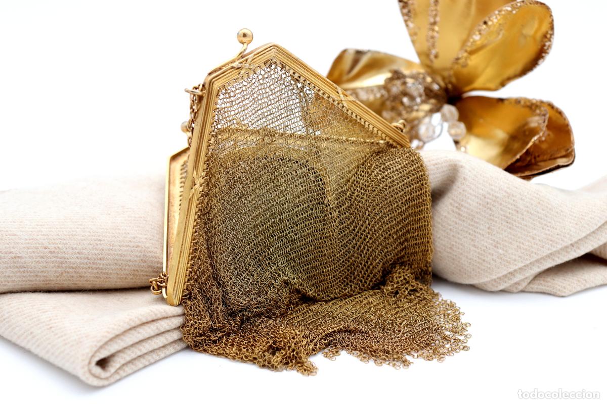 Antig&uuml;edades: Bolsa de plata ba&ntilde;ada en oro - Foto 8
