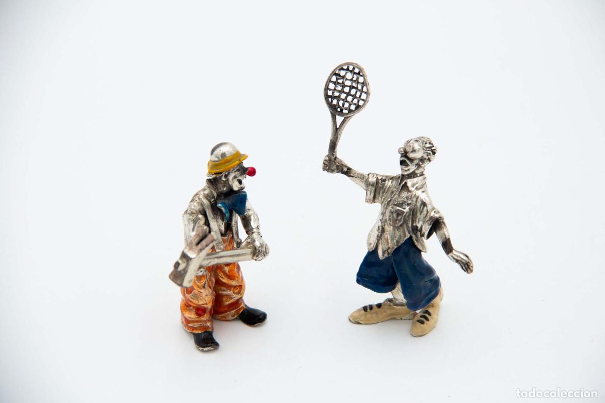 Antig&uuml;edades: Juego de 3 payasos de platas - Foto 6