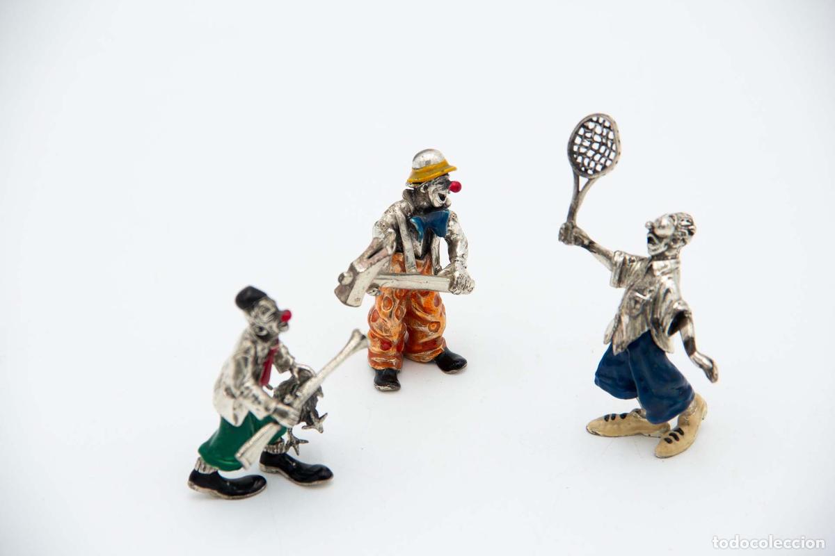 Antig&uuml;edades: Juego de 3 payasos de platas - Foto 1