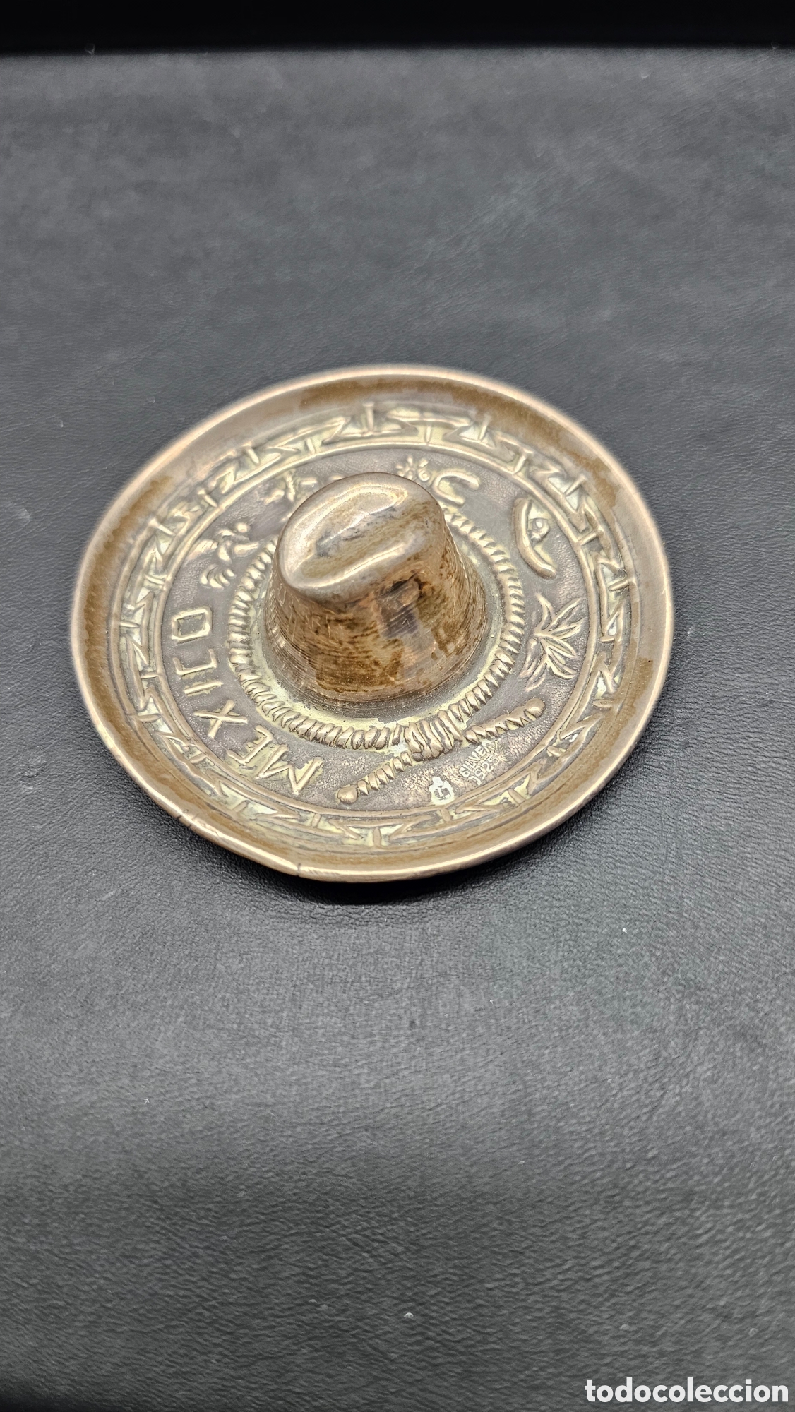 Oggetti Antichi: Sombrero mexicano de plata de ley contrastada