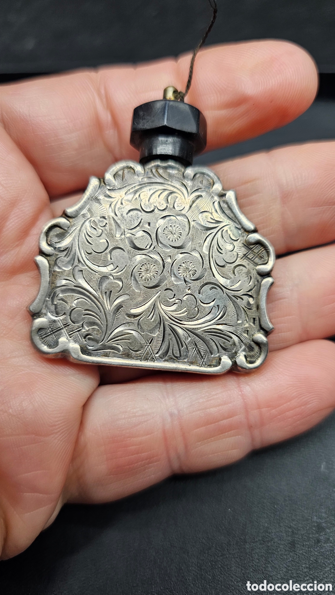 Oggetti Antichi: Antiguo perfumero de plata de ley contrastada 800