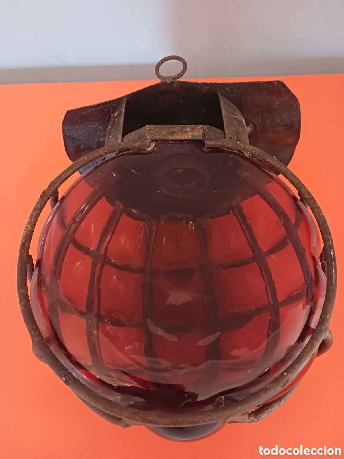 Antig&uuml;edades: Farol de hierro y cristal. - Foto 3