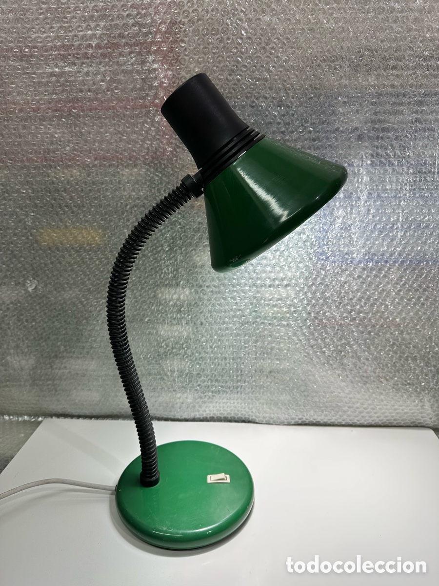 Antig&uuml;edades: LAMPARA DE LECTURA SOBREMESA FASE COLOR VERDE MADE IN ESPA&Ntilde;A