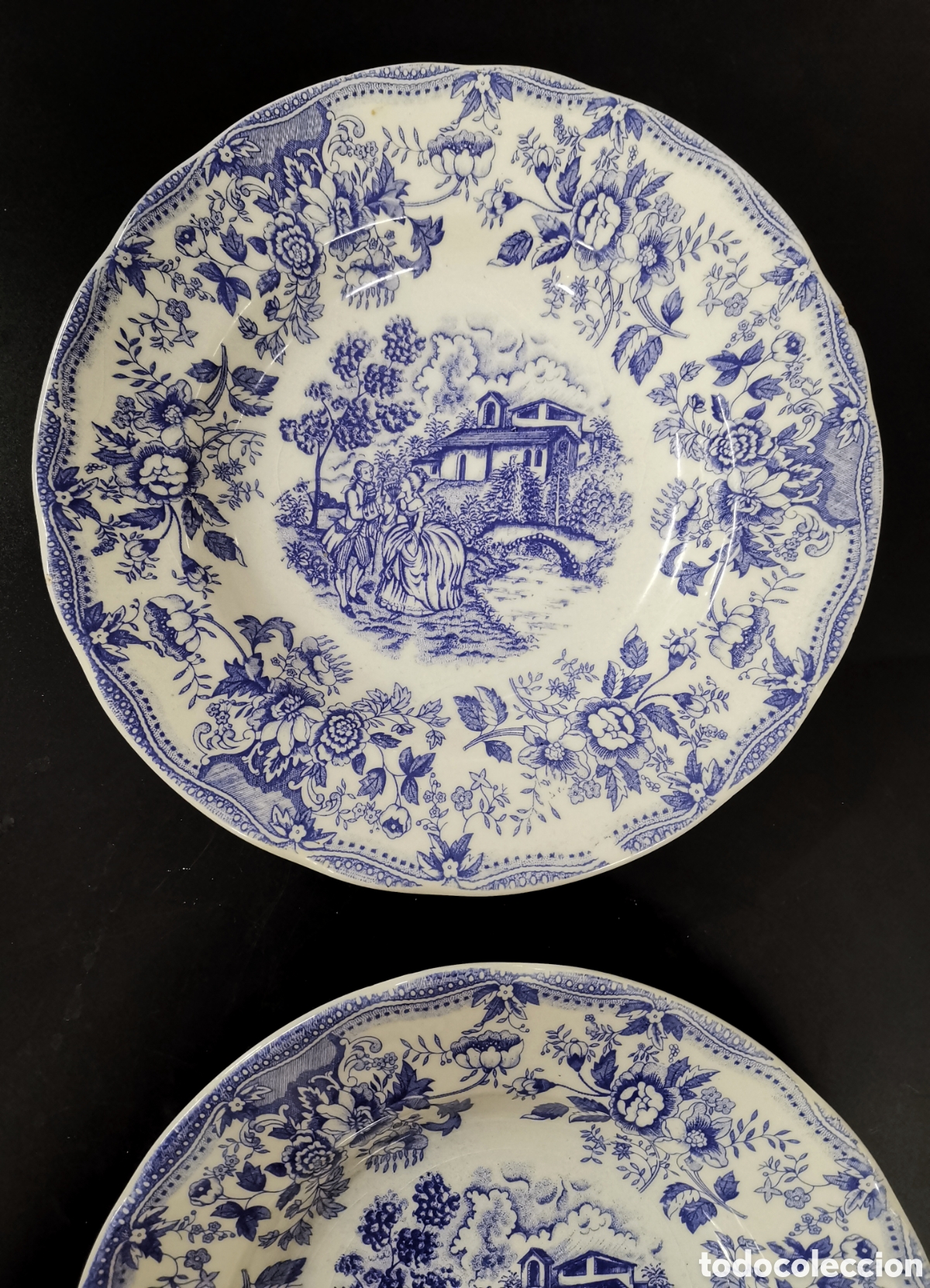 Antiguidades: PAREJA DE PLATOS ANTIGUOS IRONSTONE TABLEWARE ITALY