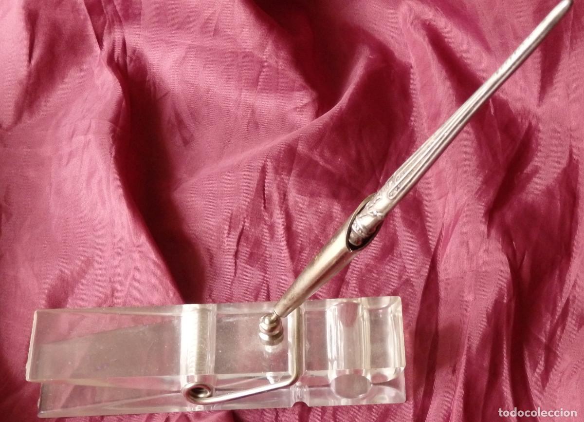 Antig&uuml;edades: PLUMILLA DE PLATA DE LEY CONTRASTADA 925