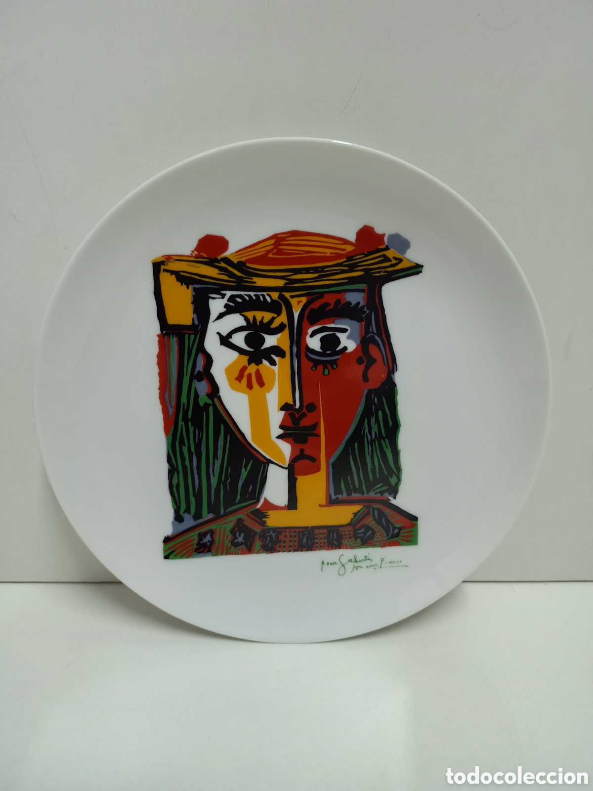 Antig&uuml;edades: PLATO PORCELANA PABLO PICASSO - REPRODUCCI&Oacute;N AUTORIZADA SUCCESSION PICASSO - 20 cm