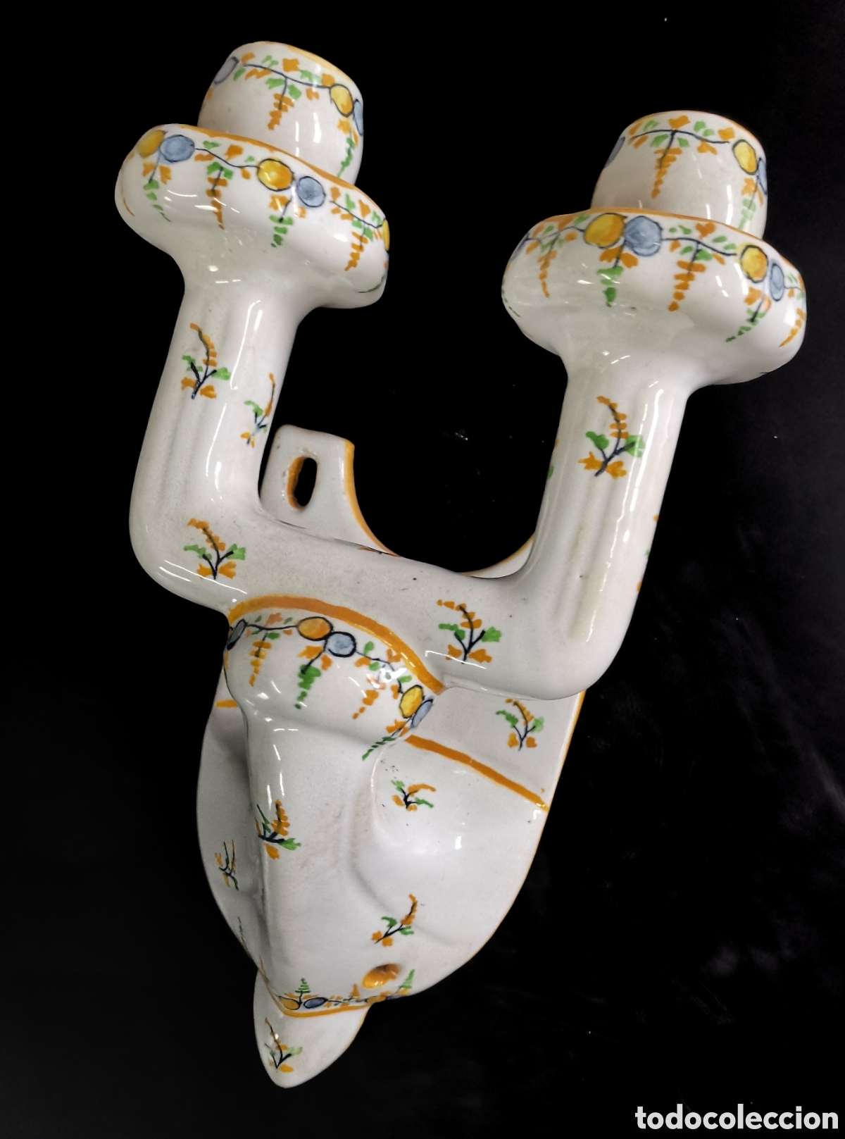 Antiguidades: APLIQUE DE CER&Aacute;MICA PARA VELAS CON DISE&Ntilde;O FLORAL
