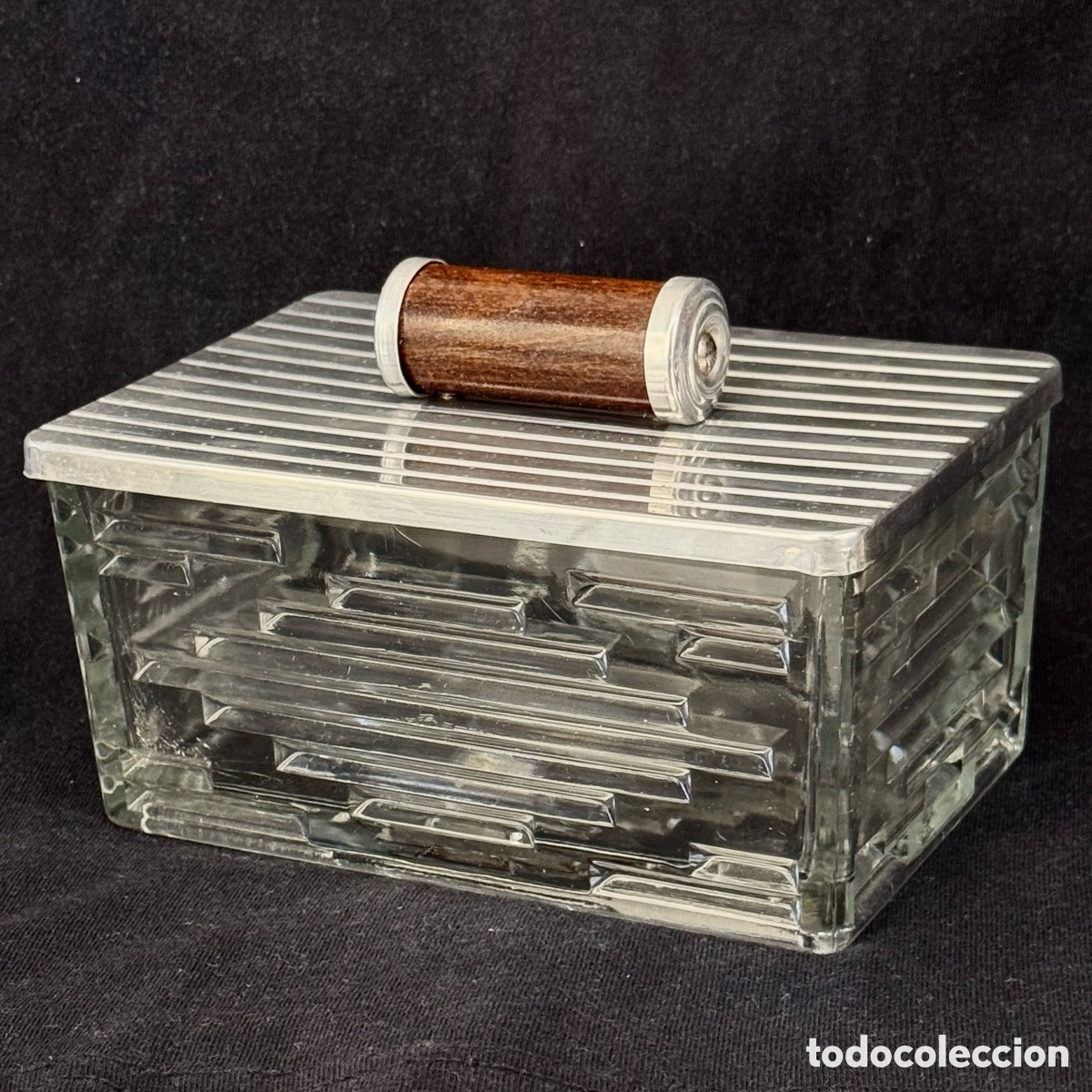 Antiques: ANTIGUA CAJA GALLETAS ART DECO FRANCIA P. S. XX TIPO QUESERA MANTEQUILLERA DECORACION COCINA RETRO