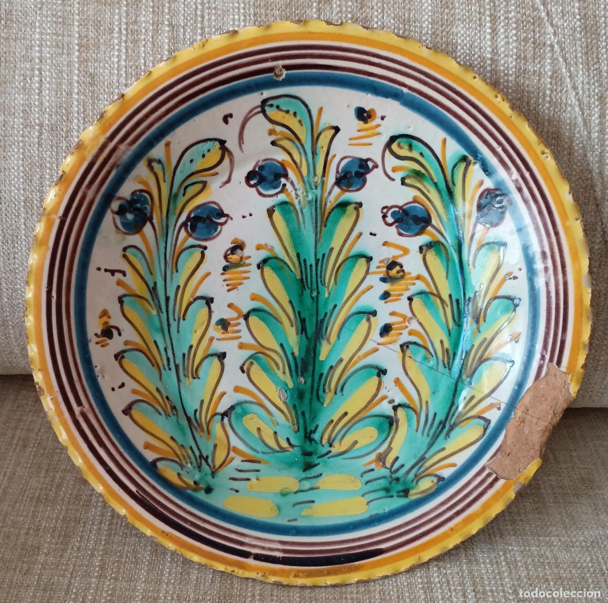 Antiques: ANTIGUO PLATO DE CERAMICA DE PUENTE DEL ARZOBISPO