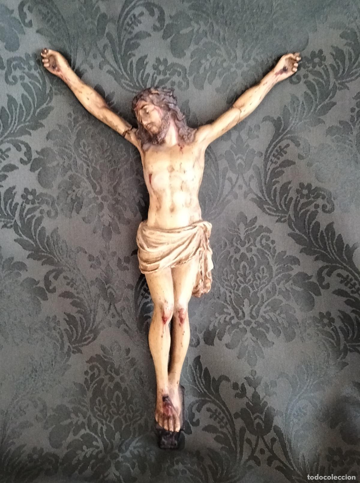 Antig&uuml;edades: CRISTO CRUCIFICADO SIN CRUZ - EL ARTE CRISTIANO DE OLOT - PASTA DE MADERA