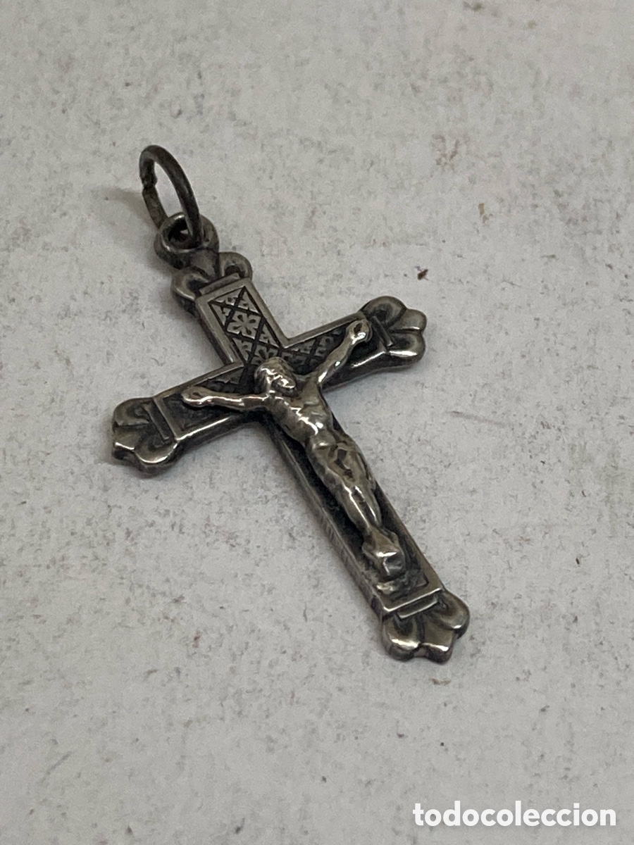 Antig&uuml;edades: Cruz de plata religiosa C587 - Foto 1