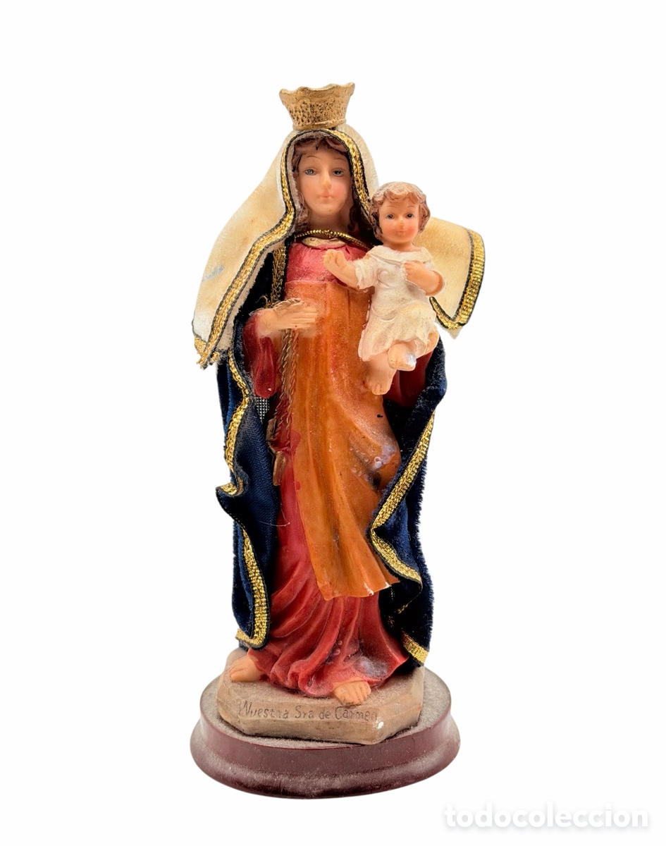 Oggetti Antichi: Virgen Policromada con el Ni&ntilde;o