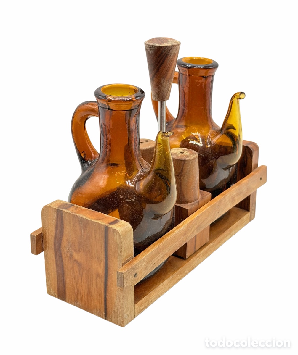 Antiques: Combo de Aceite y Vinagre de Cristal