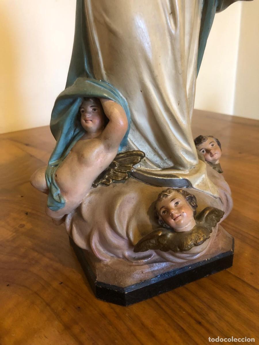 Antig&uuml;edades: Virgen Inmaculada Concepci&oacute;n con sello de Olot - Foto 3