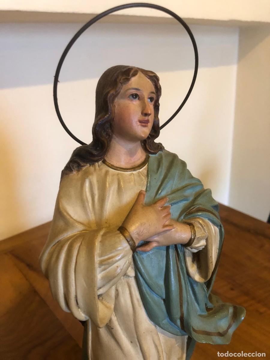 Antig&uuml;edades: Virgen Inmaculada Concepci&oacute;n con sello de Olot - Foto 4