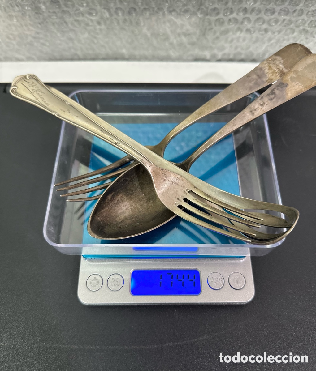 Antig&uuml;edades: Antigua cuberter&iacute;a de plata 174 Gramos