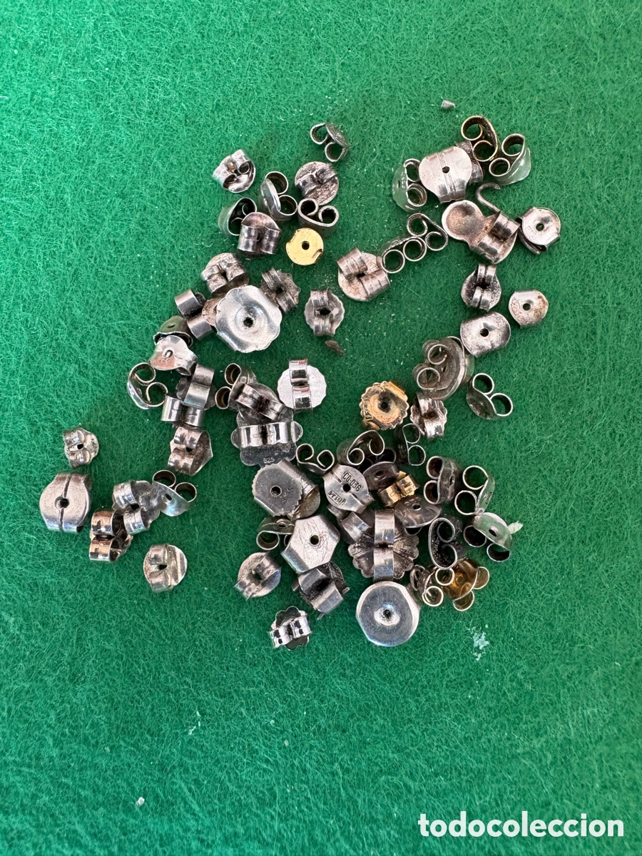 Antiquit&auml;ten: Lote de cierres de pendientes de plata, 15 gramos (A1)