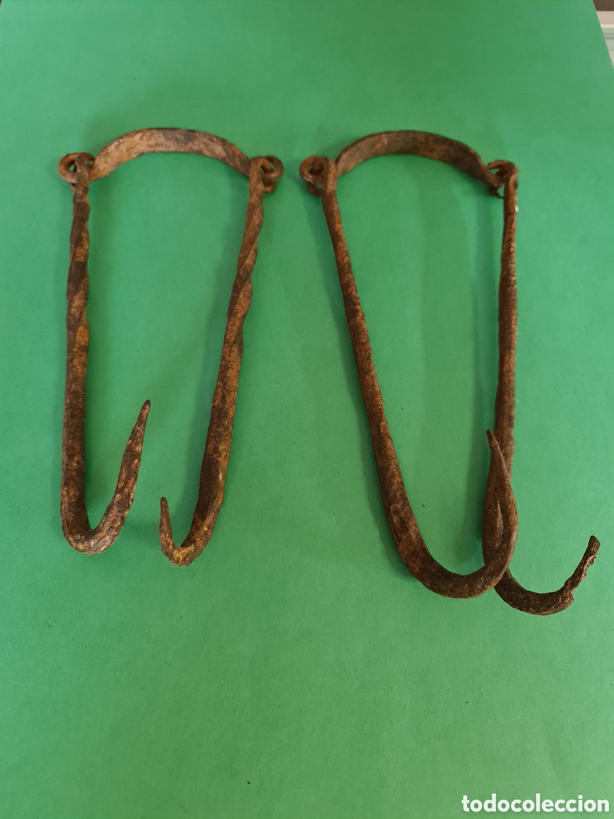 Antiques: Pareja de Antiguos soportes para chimenea.