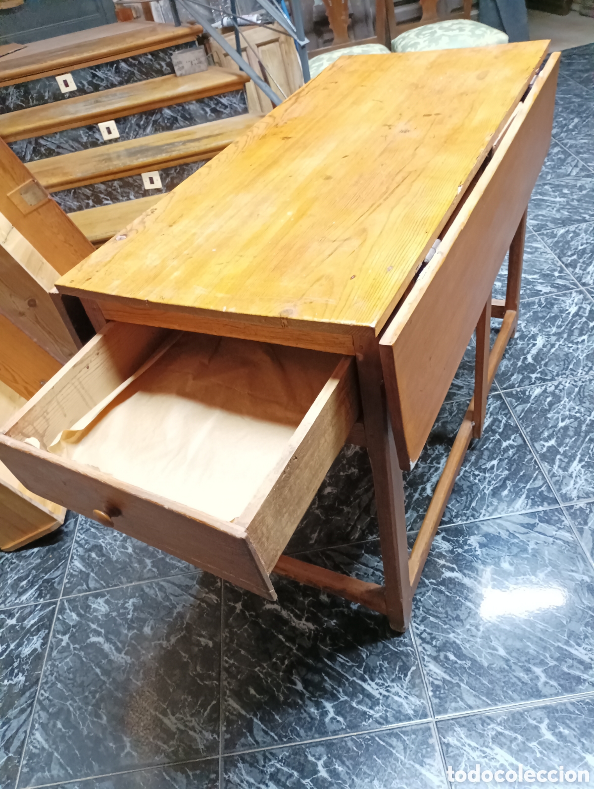 Antig&uuml;edades: MESA DE ALAS ANTIGUA - Foto 5