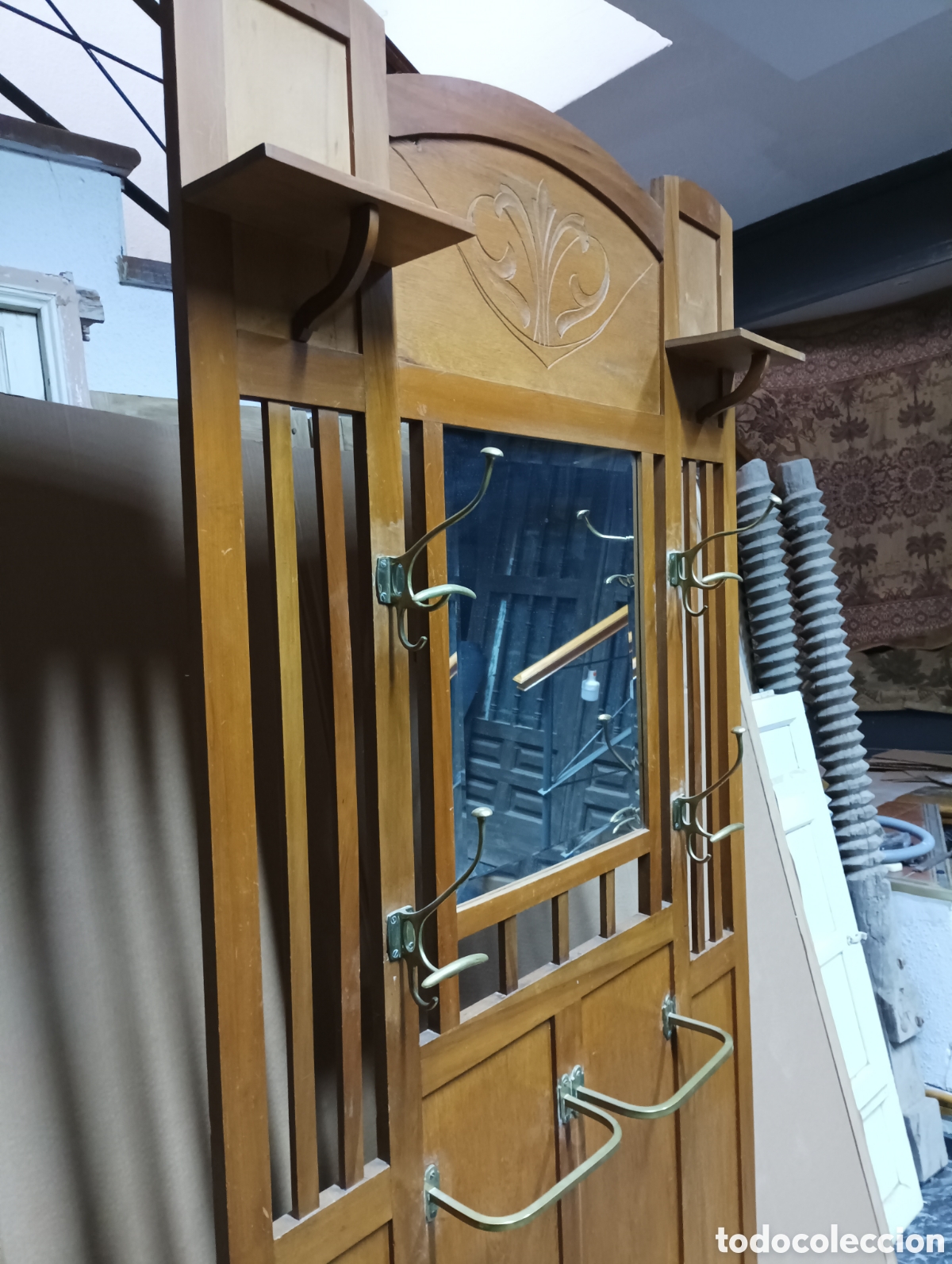Antig&uuml;edades: RECIBIDOR BASTONERA MODERNISTA - Foto 6