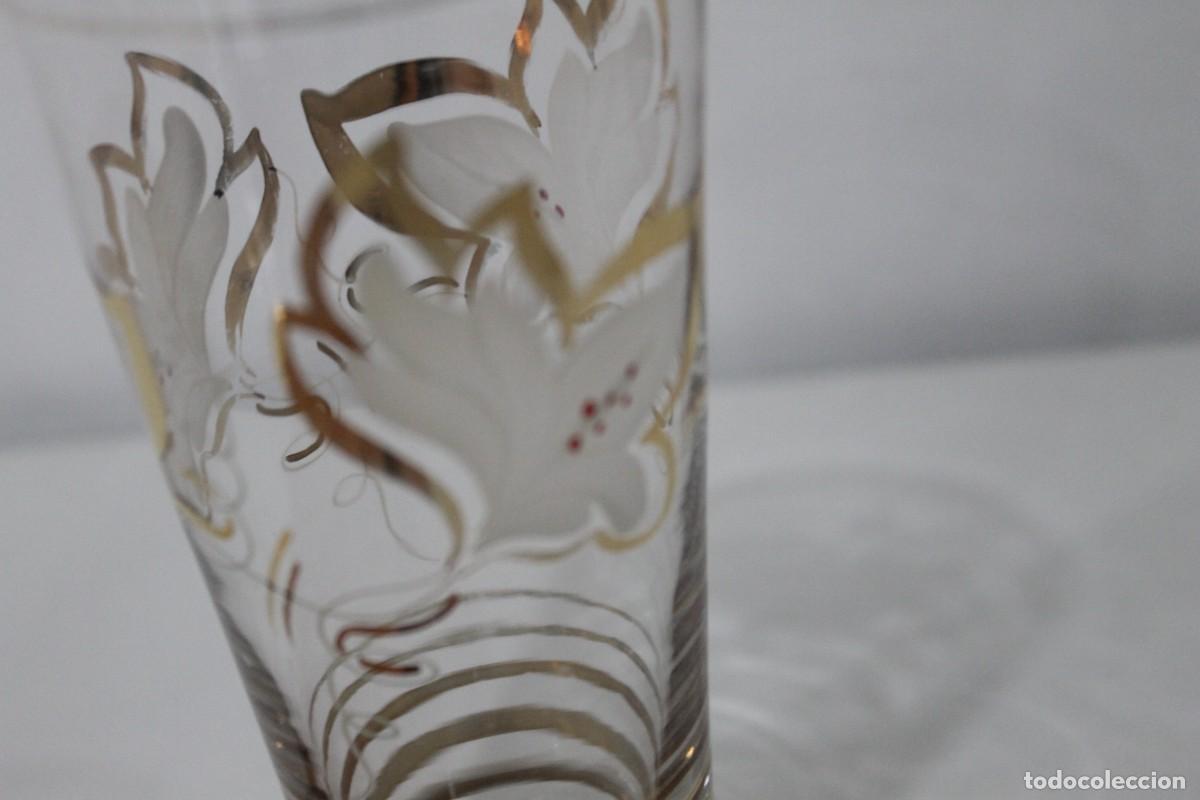 Antig&uuml;edades: 2 VASOS CRISTAL PINTADO A MANO - Foto 12