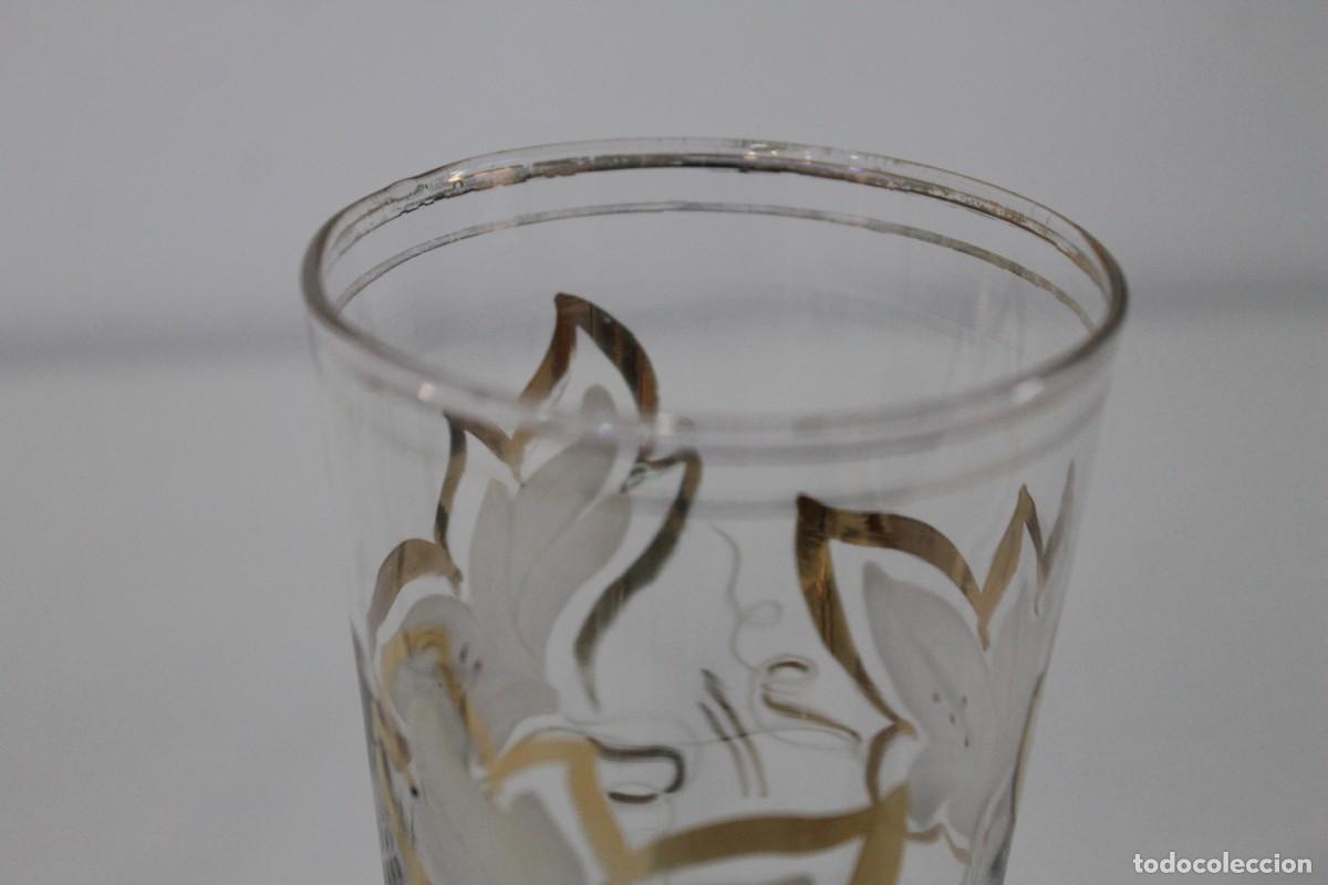 Antig&uuml;edades: 2 VASOS CRISTAL PINTADO A MANO - Foto 13