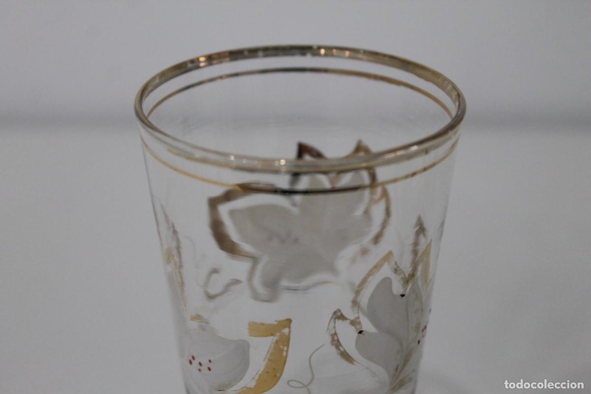 Antig&uuml;edades: 2 VASOS CRISTAL PINTADO A MANO - Foto 14