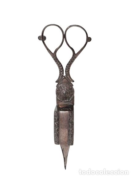 Antiques: Tijeras Despabiladeras - Apaga Velas - Metal Plateado
