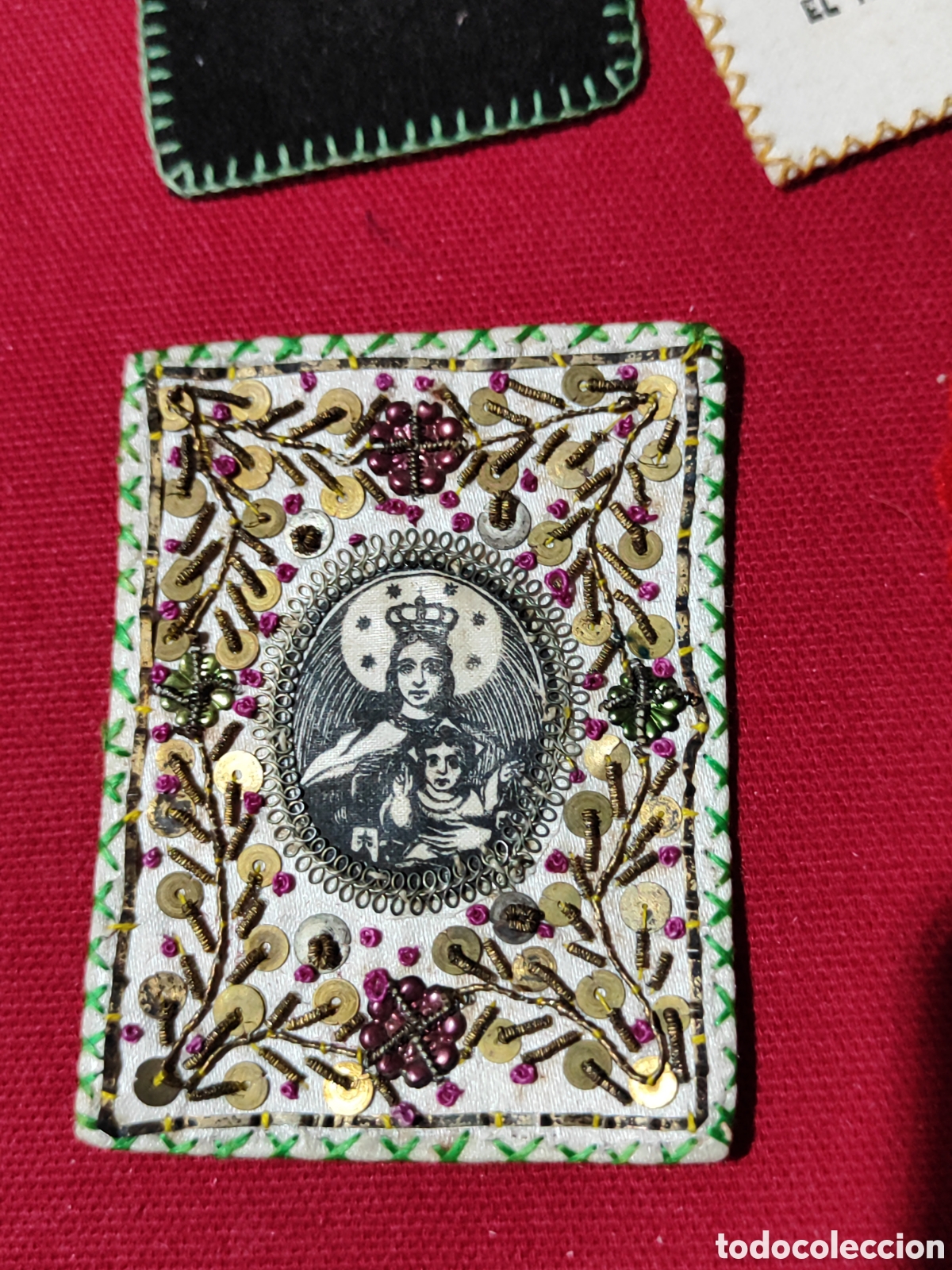 Antig&uuml;edades: Lote escapularios uno antiguo - Foto 2