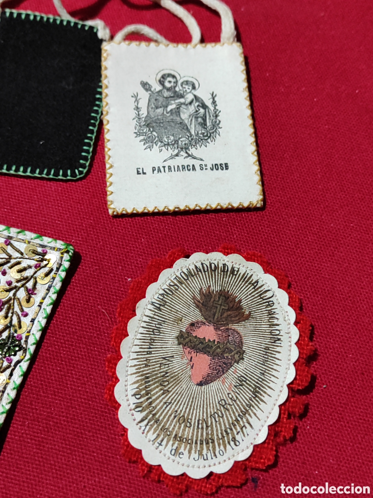 Antig&uuml;edades: Lote escapularios uno antiguo - Foto 3