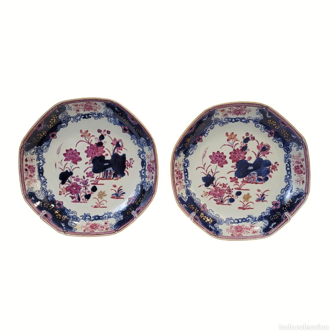 Antig&uuml;edades: Pareja de fuentes porcelana, Compa&ntilde;&iacute;a Brit&aacute;nica Indias Orientales, Dinast&iacute;a Qing, 1790 - China