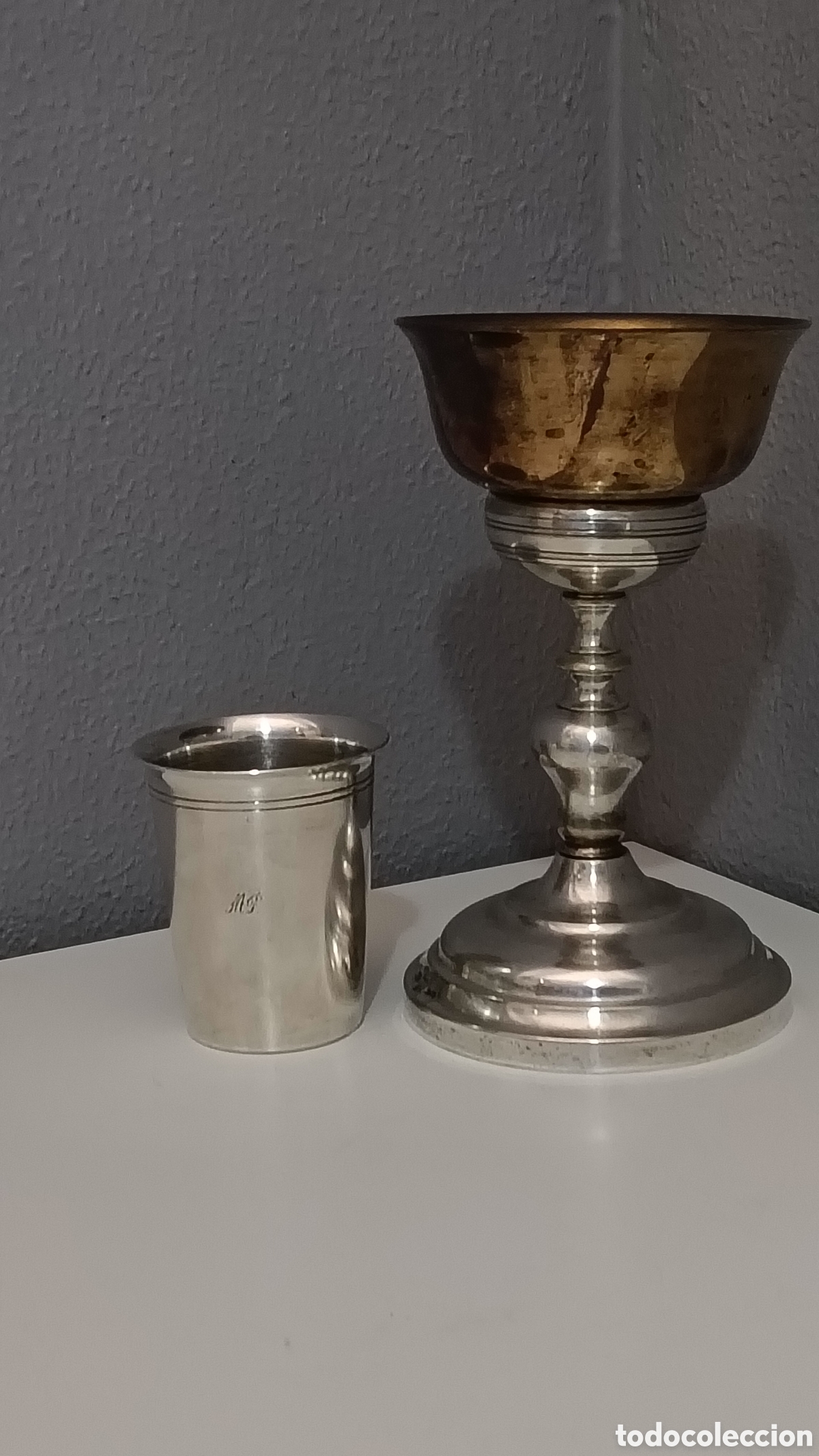 Antig&uuml;edades: Conjunto C&aacute;liz Cop&oacute;n Meneses Antiguo