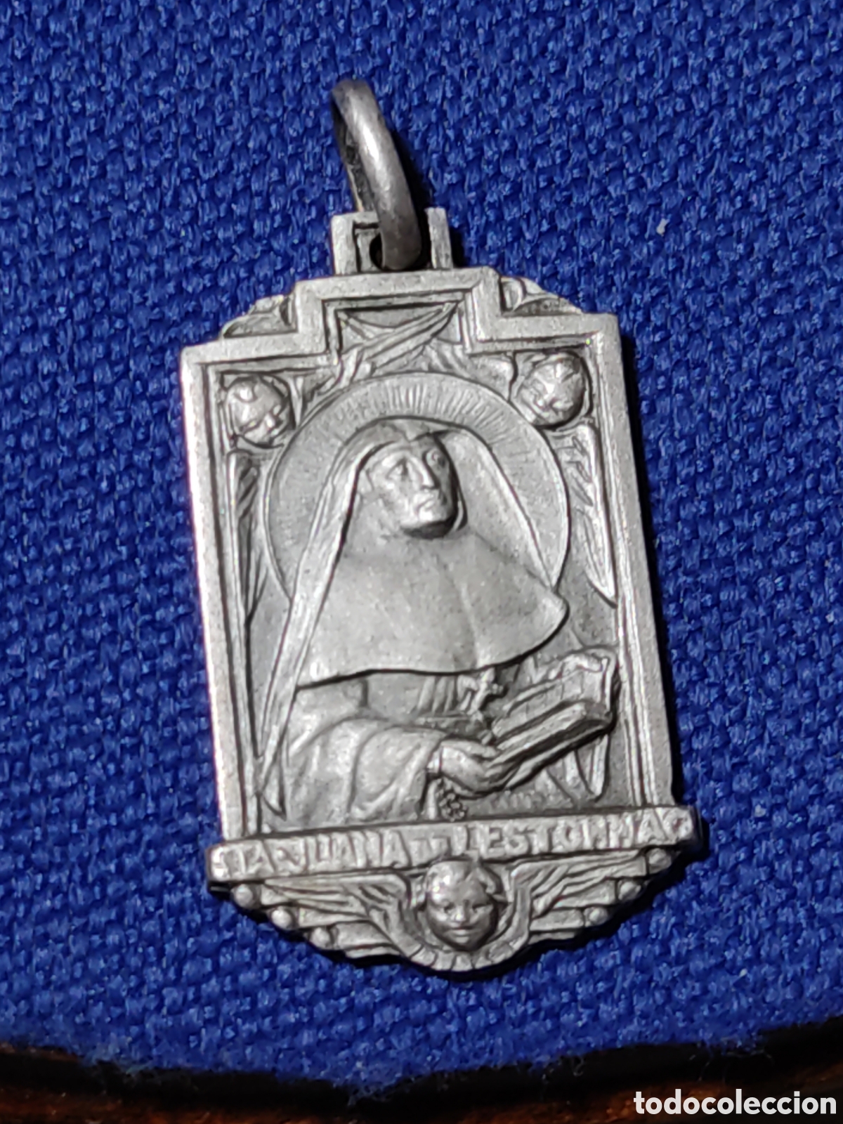 Antig&uuml;edades: Medalla religiosa de Santa Juana. - Foto 1