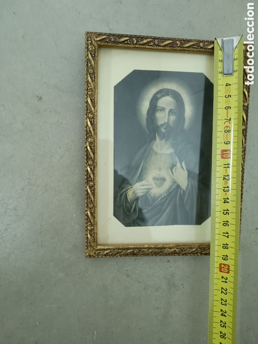 Antig&uuml;edades: MARCO DE MADERA - SAGRADO CORAZ&Oacute;N DE JES&Uacute;S - Foto 2