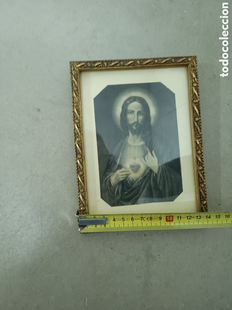 Antig&uuml;edades: MARCO DE MADERA - SAGRADO CORAZ&Oacute;N DE JES&Uacute;S - Foto 3