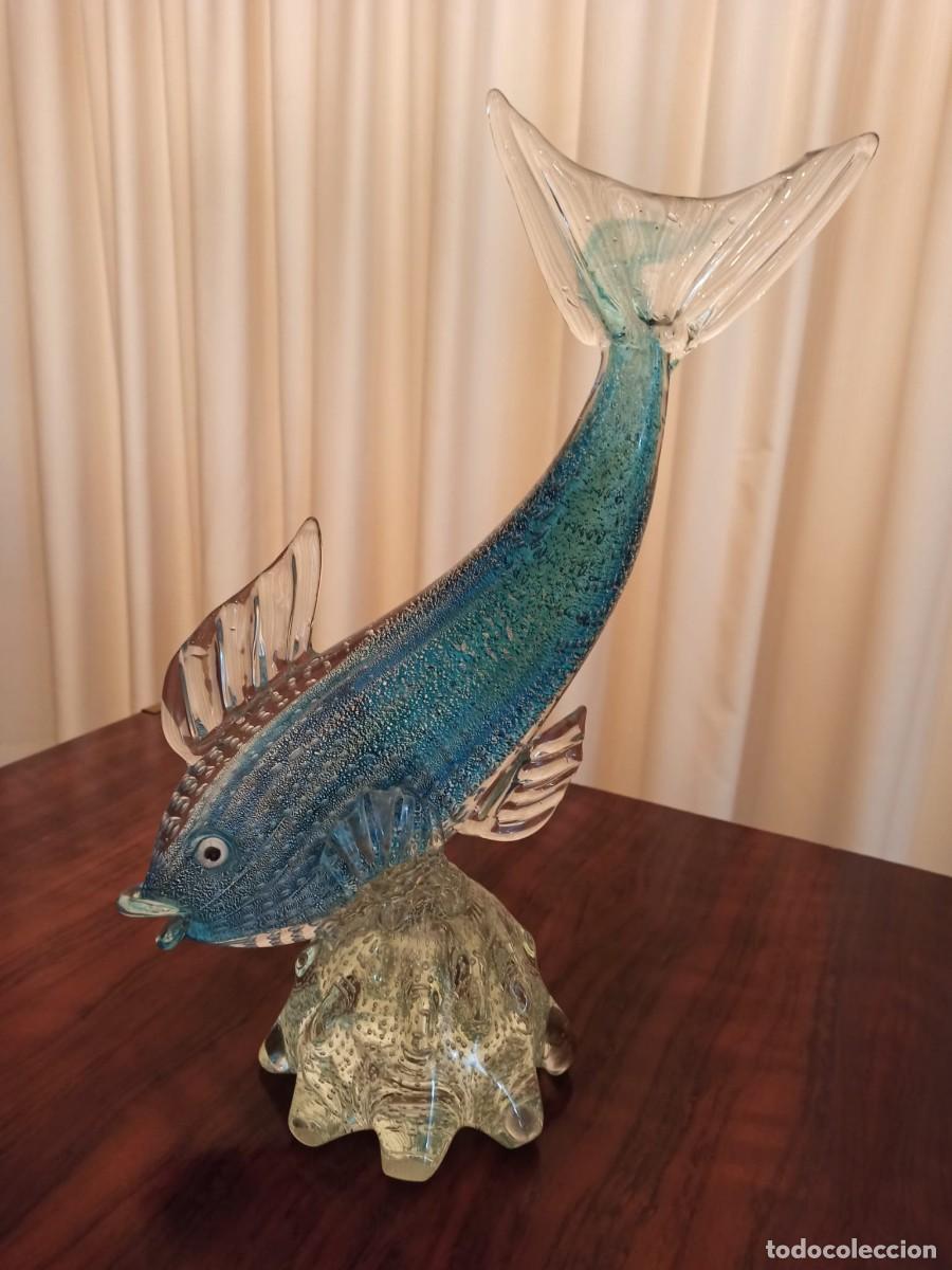 Oggetti Antichi: PEZ CRISTAL DE MURANO CON MAS DE 100 A&Ntilde;OS 38,5 CENT&Iacute;METROS DE ALTO VER FOTOS