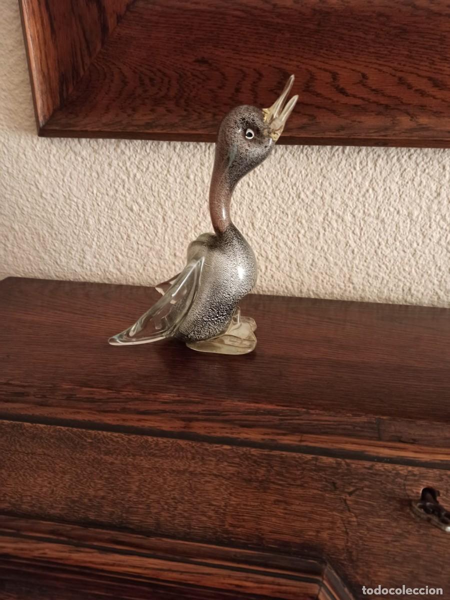 Antig&uuml;edades: PATO CRISTAL MURANO A&Ntilde;OS 50 ALTO 19 ANCHO 11,5 CENT&Iacute;METROS