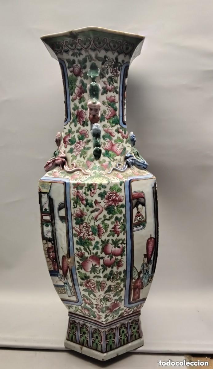 Antiquit&auml;ten: FAMILIA VERDE SIGLO XIX ,ANTIGUO JARR&Oacute;N EN PORCELANA CHINA ,60cm